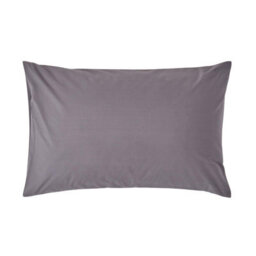 Homescapes Dark Grey Egyptian Cotton Housewife Pillowcase 200 Tc, Standard - thumbnail 1