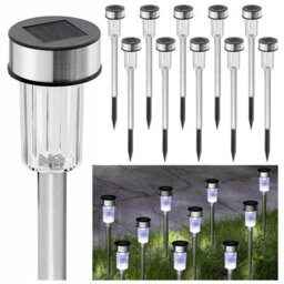 Geezy 10 Pieces Solar Lights Outdoor Garden Solar Stake Lights Patio Pathway Lighting - thumbnail 1