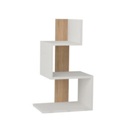 Decortie Rosie Modern 3-Tier Side End Table 42Cm Multipurpose Storage White Living Room H 72Cm - thumbnail 2