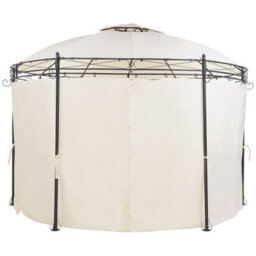 Beliani Gazebo Safara Metal 368 Cm 368 Cm Beige - thumbnail 4