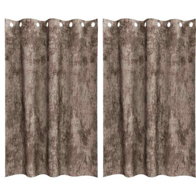 Berkfield Classic Curtain With Curtains 2 Pcs Cappuccino 175 X 140 Cm Velvet
