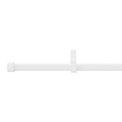 GoodHome Anafi Matt White Extendable Cap Single Curtain Pole Set Set, (L)2000mm-3300mm (Dia)19mm - image 1