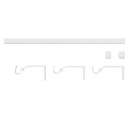 GoodHome Anafi Matt White Extendable Cap Single Curtain Pole Set Set, (L)2000mm-3300mm (Dia)19mm - thumbnail 4