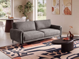 Beliani Sofa 3 Seater Skaro Chenille Taupe - thumbnail 2