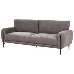 Beliani Sofa 3 Seater Skaro Chenille Taupe - thumbnail 4