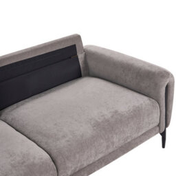 Beliani Sofa 3 Seater Skaro Chenille Taupe - thumbnail 8