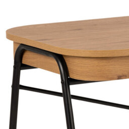 Wyld Haus Mosswood Oak-Effect Desk With Black Metal Frame And 2 Drawers 1200 X 600 X 750 mm - thumbnail 9