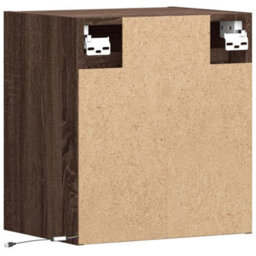 Berkfield Tv Wall Cabinets With Led Lights 2 Pcs Brown Oak 41X31X45 Cm - thumbnail 8
