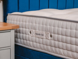 Divan Base Direct Sophia Briar-Rose Noemie 1000 Pocket Sprung Natural Cotton Tencel Divan Bed Set 2Ft6 Small Single 2 Drawers Side - Plush Marine - thumbnail 2