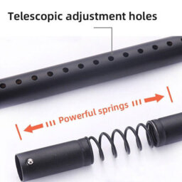 160-210Cm Telescopic Net Voile Tension Curtain Rail Pole Rod Rods Extendable Spring Loaded - thumbnail 6