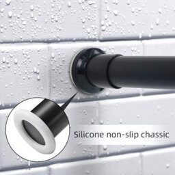 160-210Cm Telescopic Net Voile Tension Curtain Rail Pole Rod Rods Extendable Spring Loaded - thumbnail 5