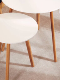 Orsina Round Nest Of 2 Tables, Gloss Finish Nesting Table, Versatile Coffee Tables, Small Tables For Living Room - thumbnail 4