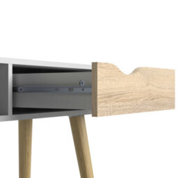 Wyld Haus Sapporo Console Table In White And Natural Oak With 1 Drawer And 1 Shelf - thumbnail 9