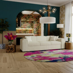 Santos Living Room Sofa Bed Chipboard Frame Polyurethane Foam Wave Springs Freestanding 252X88X79Cm Cream - thumbnail 1
