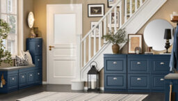 Sobuy Shoe Cabinet With Flip Drawer And Seat 24X9.4X20.5 Inch Load Capacity 150 Kg Fsr82-K - Dark Blue - thumbnail 2