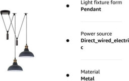 2 Head Pendant Spider Light Metal Ceiling Fixture - Cyan Blue - thumbnail 5