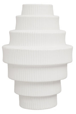 Orsina Versatile And Stylish White Large Vase, Lightweight Flower Ceramic Vase, Modern Design Vase For Flowers - image 1