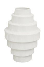 Orsina Versatile And Stylish White Large Vase, Lightweight Flower Ceramic Vase, Modern Design Vase For Flowers - thumbnail 3