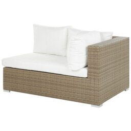 Beliani Garden Lounge Set With Table 8 Seater Maestro Modular Pe Rattan Light Brown - thumbnail 7