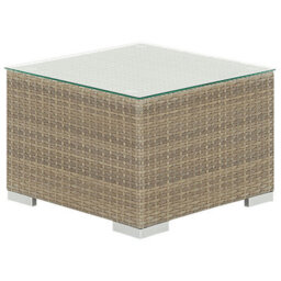 Beliani Garden Lounge Set With Table 8 Seater Maestro Modular Pe Rattan Light Brown - thumbnail 5