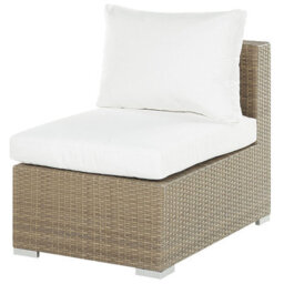 Beliani Garden Lounge Set With Table 8 Seater Maestro Modular Pe Rattan Light Brown - thumbnail 8