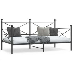 Berkfield Day Bed Without Mattress Black 100X190 Cm Steel