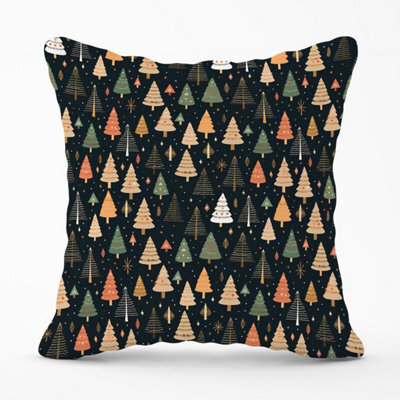 Warren Reed Designer Boho Inspired Christmas Trees Outdoor Cushion 45Cm X 45Cm - image 1