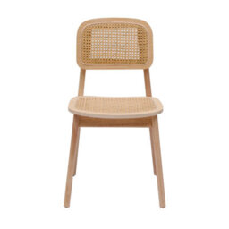 Nordlys Set Of 2 Wood And Natural Rattan Dining Chairs Exotic Boho Dining Room - thumbnail 8