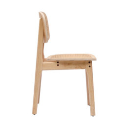 Nordlys Set Of 2 Wood And Natural Rattan Dining Chairs Exotic Boho Dining Room - thumbnail 9