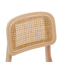 Nordlys Set Of 2 Wood And Natural Rattan Dining Chairs Exotic Boho Dining Room - thumbnail 7