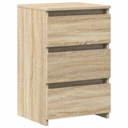 Berkfield Durable Bed Cabinets 2 Pcs Sonoma Oak 40X35X62.5 Cm Engineered Wood - thumbnail 3
