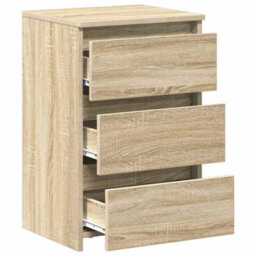 Berkfield Durable Bed Cabinets 2 Pcs Sonoma Oak 40X35X62.5 Cm Engineered Wood - thumbnail 6