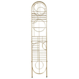 Beliani Gold Metal 3-Panel Room Divider With Geometric Design, 1700mm H, 1000mm W - thumbnail 5