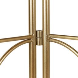 Beliani Gold Metal 3-Panel Room Divider With Geometric Design, 1700mm H, 1000mm W - thumbnail 6