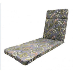 Glendale Garden & Leisure Tropical Sunlounger Cushion (Pack Of 4) - L198 X W60 X H5 Cm - Grey