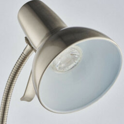 Standing Floor & Table Lamp Set Satin Nickel Adjustable Neck Living Room Light - thumbnail 4