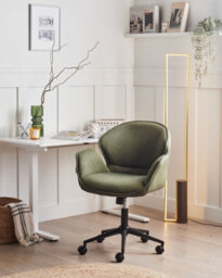 Beliani Desk Chair Belmar Fabric Green - thumbnail 2