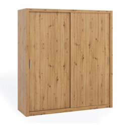 Spacious Bono Sz200 Sliding Door Wardrobe Practical Contemporary Bedroom Artisan Oak - thumbnail 5