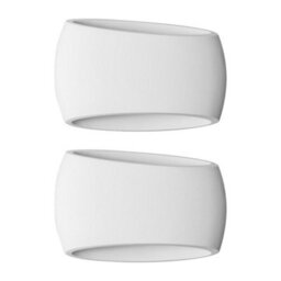 First Choice Lighting Set Of 2 Sophia - White Plaster E27 Wall Lights - thumbnail 1