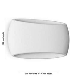 First Choice Lighting Set Of 2 Sophia - White Plaster E27 Wall Lights - thumbnail 6