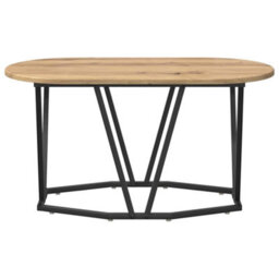 Berkfield Coffee Table Artisan Oak 80X40X40.5 Cm Made Of Engineered Wood And Metal - thumbnail 4