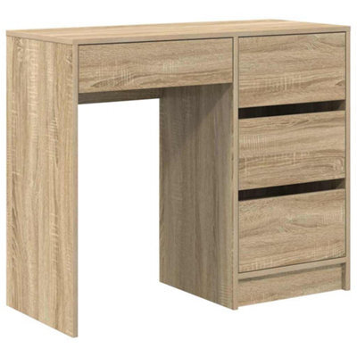 Berkfield Modern Sonoma Oak Writing Desk Sonoma Oak Particle Board Medium Storage - image 1