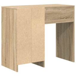 Berkfield Modern Sonoma Oak Writing Desk Sonoma Oak Particle Board Medium Storage - thumbnail 8