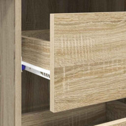 Berkfield Modern Sonoma Oak Writing Desk Sonoma Oak Particle Board Medium Storage - thumbnail 9