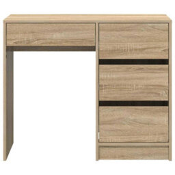 Berkfield Modern Sonoma Oak Writing Desk Sonoma Oak Particle Board Medium Storage - thumbnail 6