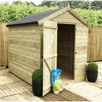 Marlborough - 10 X 5 Garden Shed Premier Pressure Treated T&g Apex + Single Door (10' X 5' / 10Ft X 5Ft) (10X5)