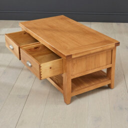 The Furniture Market Cheshire Oak 2 Drawers Coffee Table - thumbnail 6
