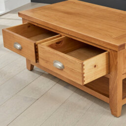The Furniture Market Cheshire Oak 2 Drawers Coffee Table - thumbnail 7