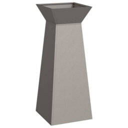 Berkfield Modern Garden Pillar Planters 2 Pcs With Bowl 40X40X100 Cm Weathering Steel - thumbnail 1
