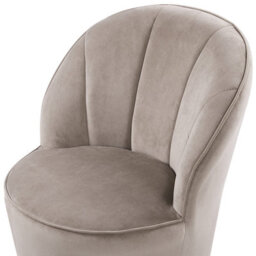 Beliani Armchair Alby Velvet Light Beige - thumbnail 8